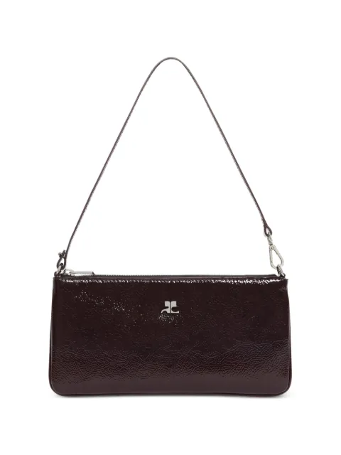 Courrèges logo-plaque clutch bag Purple 126GPM035CR0043