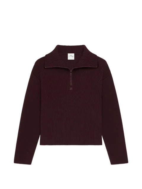 Courrèges ribbed-knit wool sweater Red 326MPU278FI0085