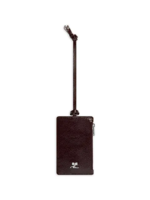 Courrèges logo-plaque cardholder Brown 126GPM036CR0043