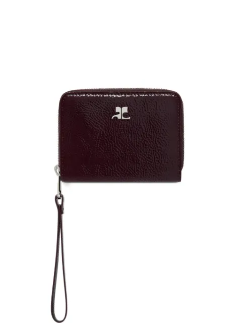 Courrèges metallic AC logo wallet Red 126GPM037CR00434010