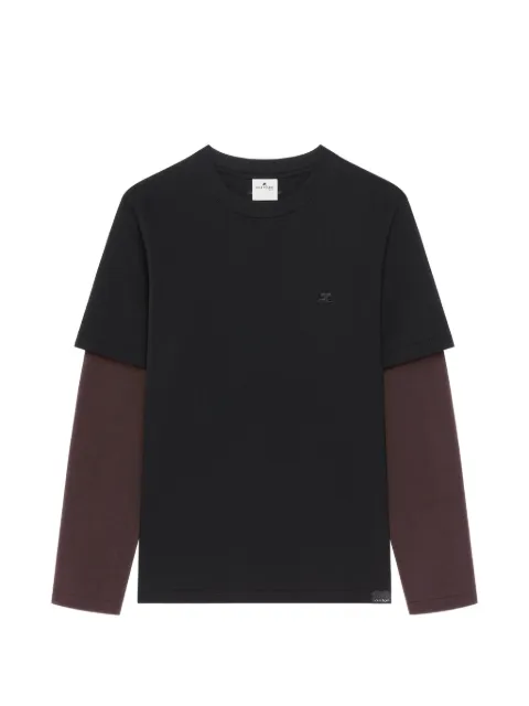 Courrèges AC double-sleeve T-shirt Black 326JTS263JS0233