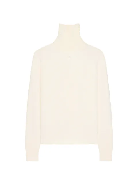 Courrèges high-neck knitted sweater Neutrals 326MPU293FI0062