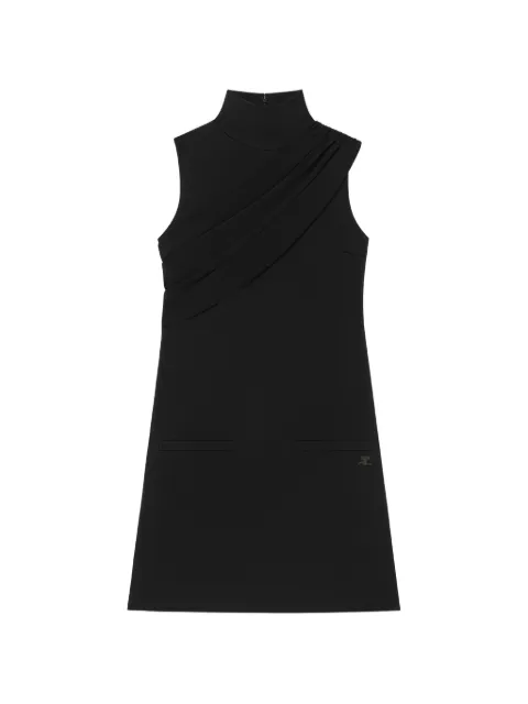 Courrèges twist A-line mini dress Black 326CRO911PL0159