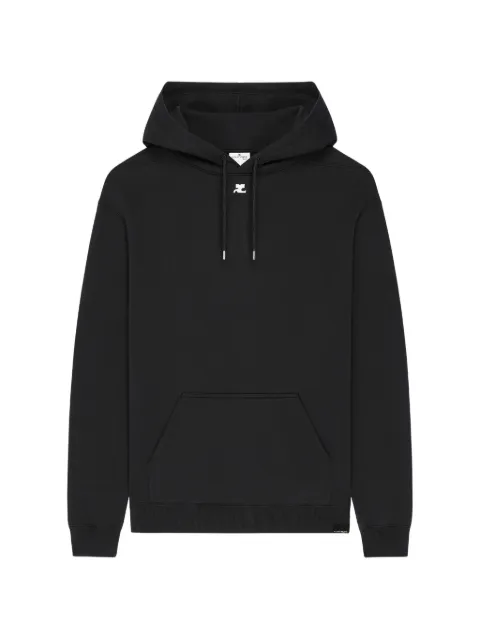 Courrèges front-logo hoodie Black 326JHO060JS0266