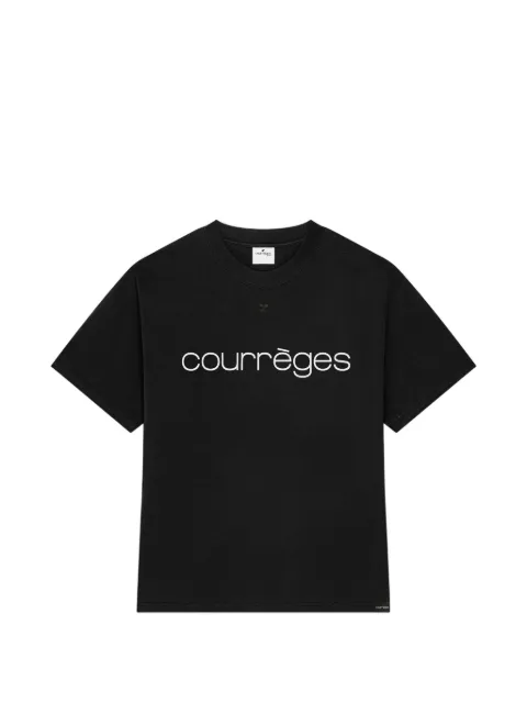 Courrèges logo-print oversized T-shirt Black 326JTS203JS0312
