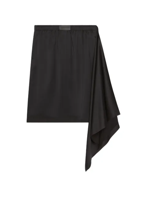 Courrèges draped satin skirt Black 326CJU383VI00549999