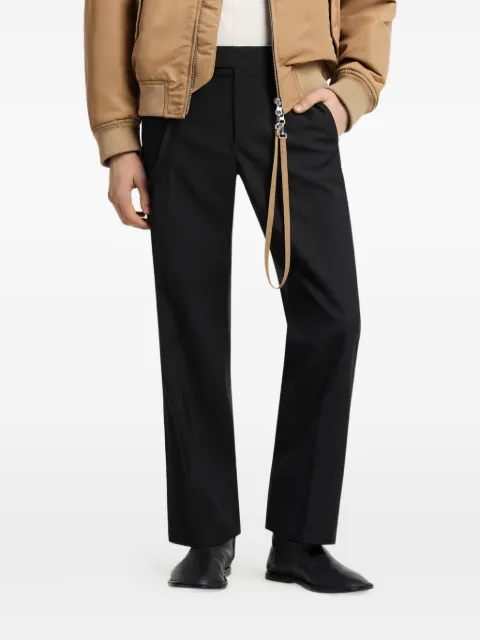 Courrèges logo-embroidered tailored trousers Black 326CPA770PL0222