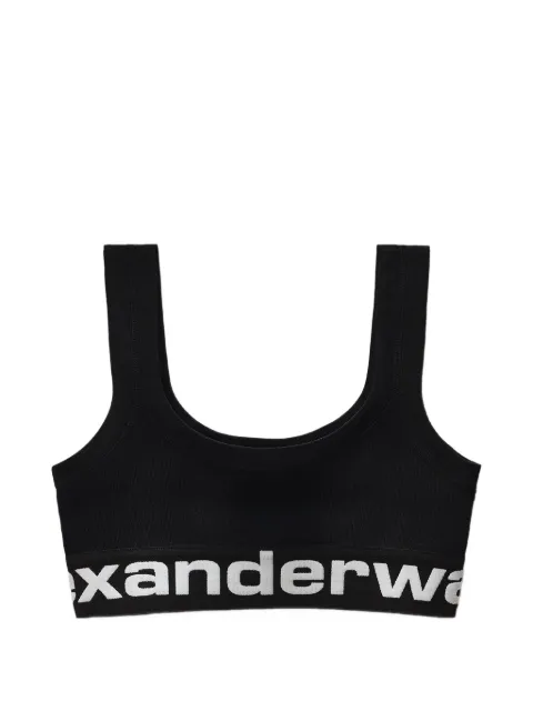 Alexander Wang logo-trim bra top Black 1KC3261071