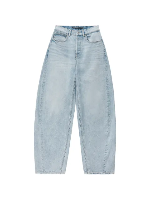 Alexander Wang crystal-logo oversized jeans Blue 4DC3264230