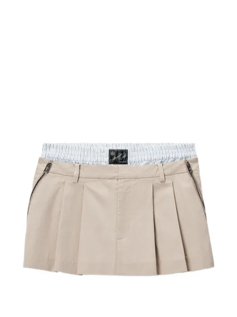 Alexander Wang pleated zip-detail skort Neutrals 1WC3265414