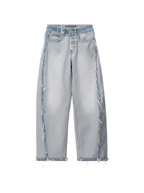 Alexander Wang mid-rise inverted blow up jeans with embossed-logo Blue 4DC3264132