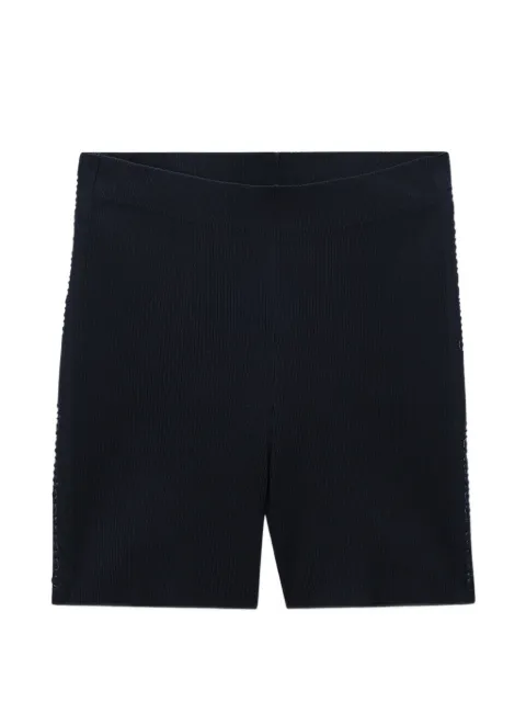 Alexander Wang logo-stripe ribbed mini shorts Black 1KC3264050