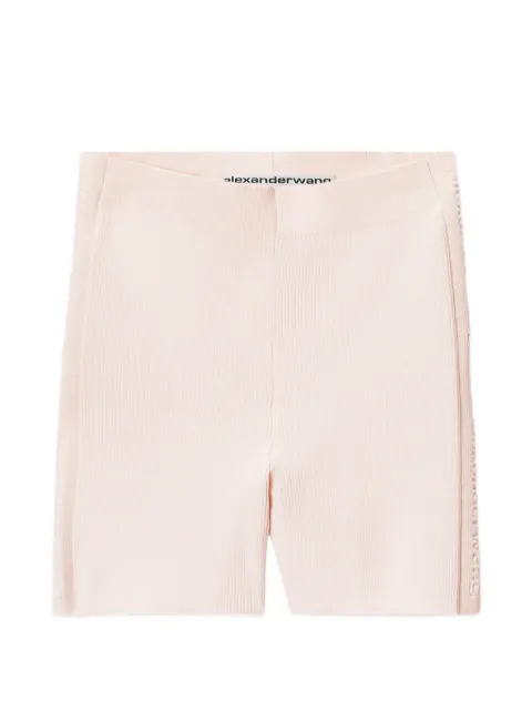 Alexander Wang ribbed-knit mini shorts Pink 1KC3264050