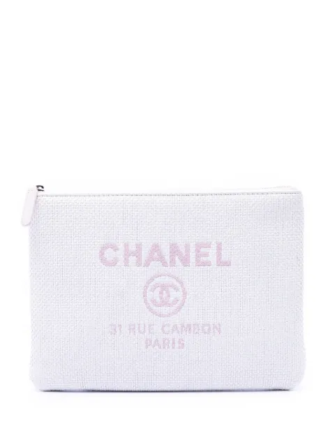 CHANEL Pre-Owned 2016-2017 Medium Raffia Deauville O Case clutch bag White JT4JWB8PZMBTPXVJ