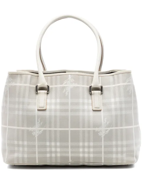 Burberry Pre-Owned 2018-2023 Haymarket Check Canvas tote bag Grey GP8U46FO5RF9KGGA