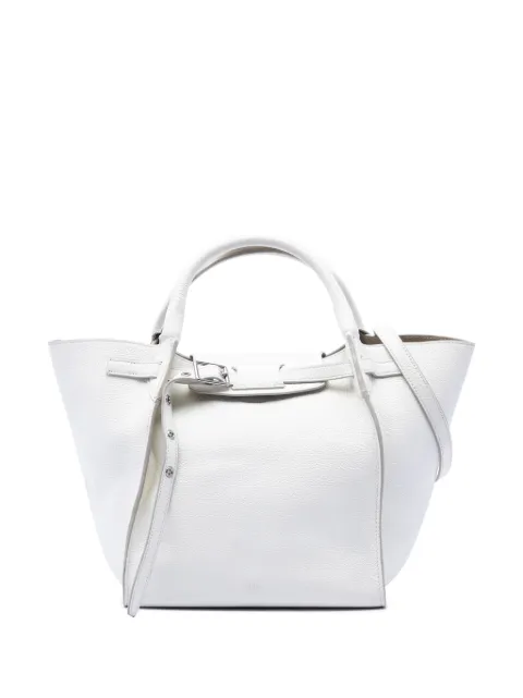 Celine Pre-Owned 2010-2026 Small Supple Grained Calfskin Big Bag satchel White GJGTCPQSRZAP3L54
