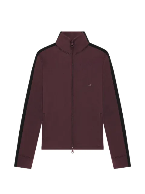 Courrèges logo-patch side-stripe track jacket Red 326JTO541JS0002