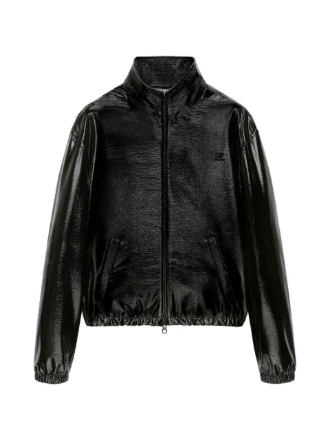 Courrèges vinyl oversized tracksuit jacket Black 326CVE168VY0016