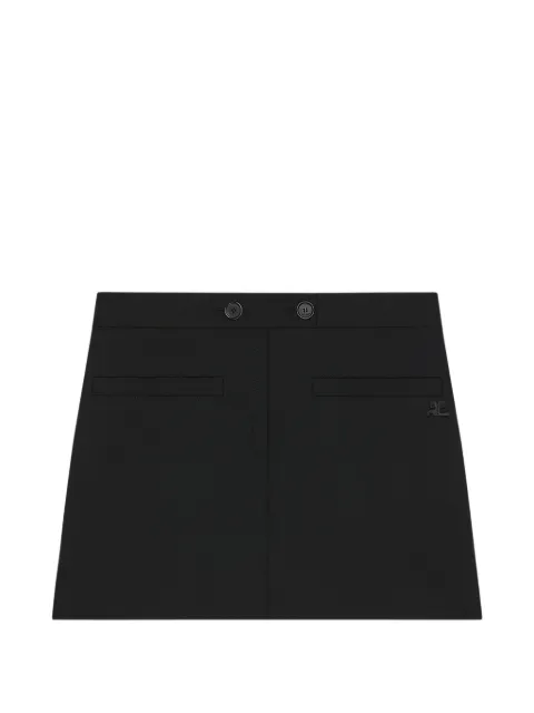 Courrèges tailored mini skirt Black 326CJU363PL0170