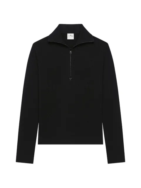 Courrèges half-zip logo-detail sweater Black 326MPU277FI00859999
