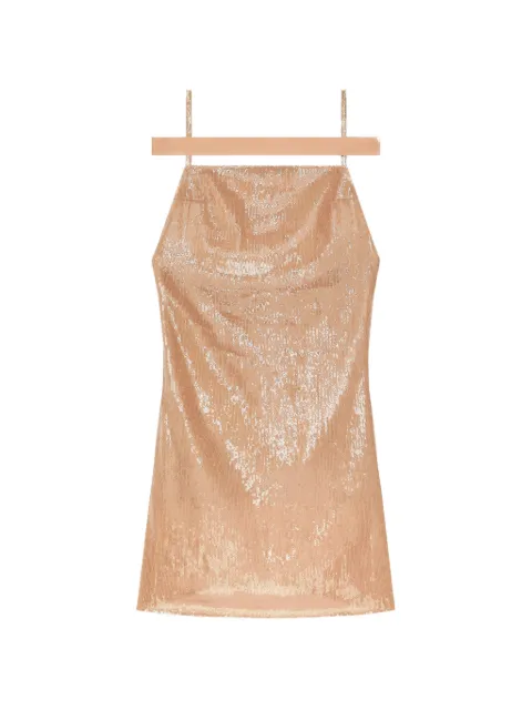 Courrèges sequin-embellished strap mini dress Neutrals 326CRO928PI0001