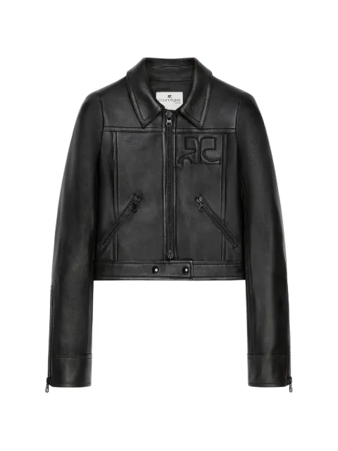 Courrèges lodo-detail jacket Black 326LBL372CV00059999