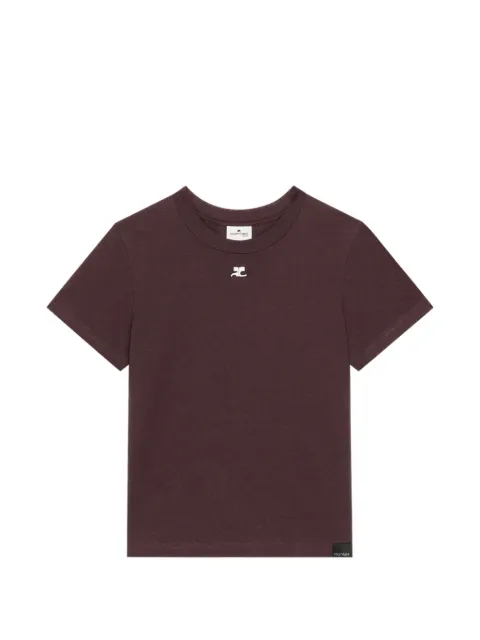 Courrèges logo-embroidered T-shirt Red 326JTS217JS0233