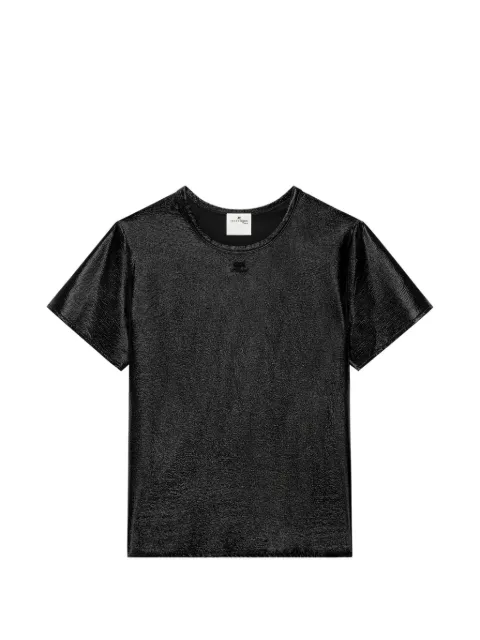 Courrèges logo-patch T-shirt Black 326CTO561VY0016
