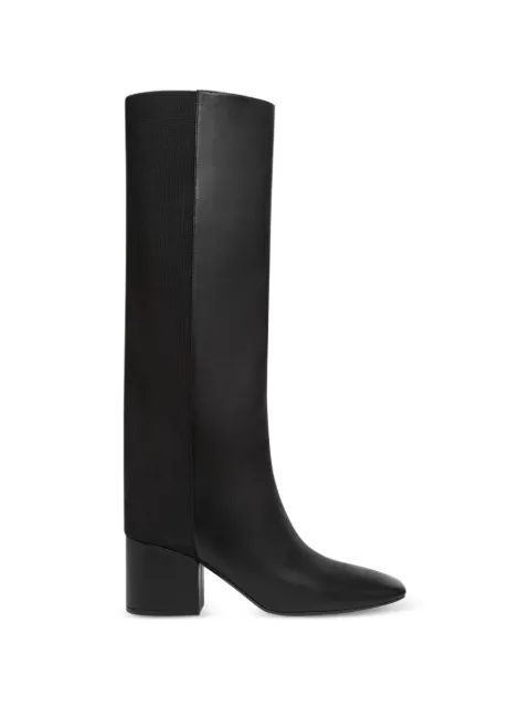 Courrèges logo-detail bi-material boots Black 326SBT087CV00559999