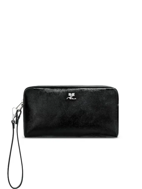 Courrèges naplack logo-plaque mini bag Black 326GPM038CR0043