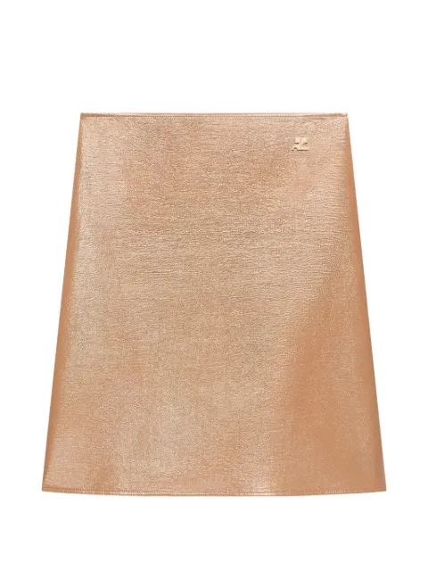 Courrèges vinyl A-line knee-length skirt Neutrals 326CJU397VY0014