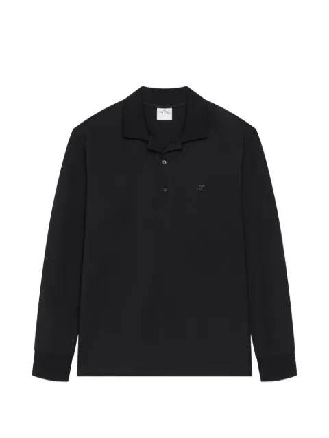 Courrèges AC logo-detail polo shirt Black 326JPO067JS02339999