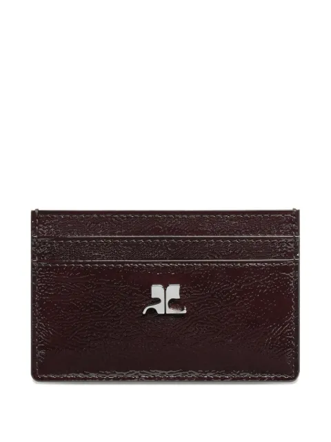 Courrèges AC naplack leather cardholder Brown 326GPM040CR00434010
