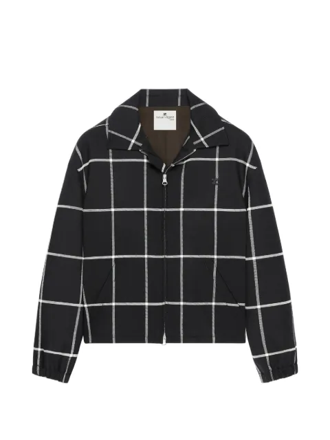 Courrèges checked-pattern bomber jacket Black 326CBL366PL0287