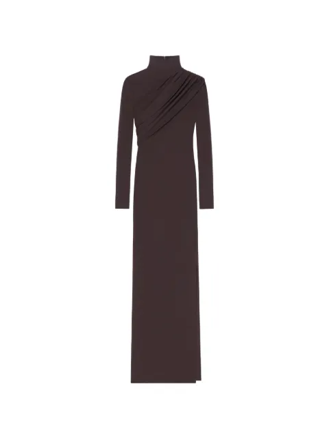 Courrèges twist-detail jersey maxi dress Brown 326JRO907JS01454090