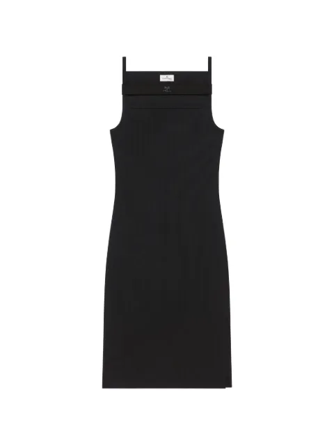 Courrèges 90's rib strap midi dress Black 326JRO916JS01949999