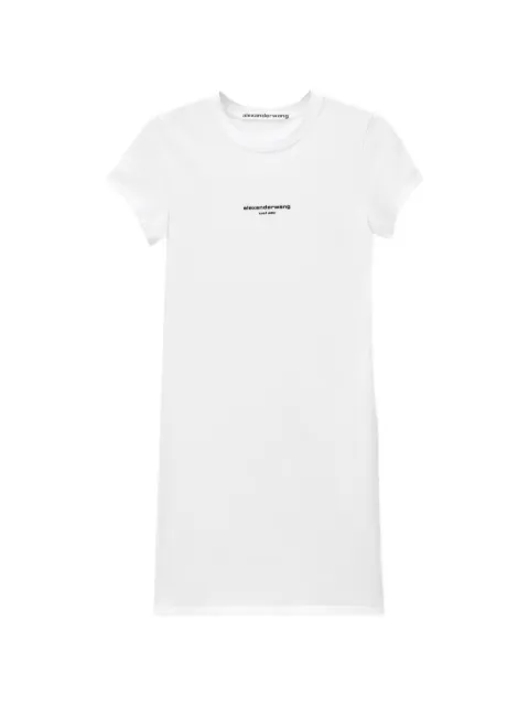 Alexander Wang logo-print mini dress White 1CC3266046