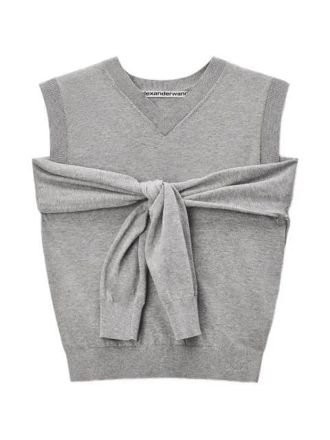 Alexander Wang wrapped V-neck sweater vest Grey 1KC3261080