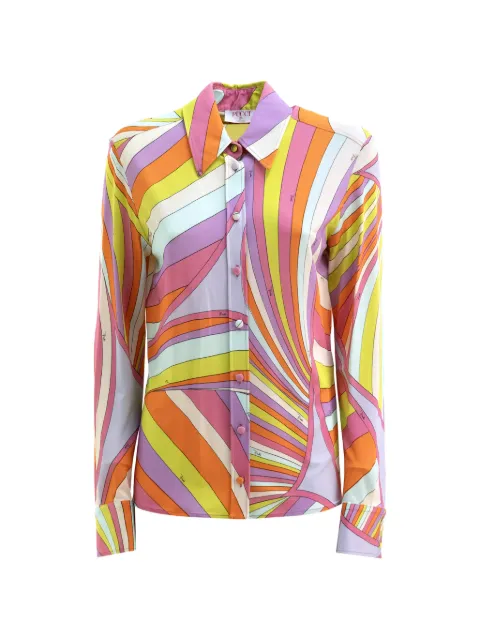 PUCCI Iride-print long-sleeve shirt Pink 6HJJ056H757