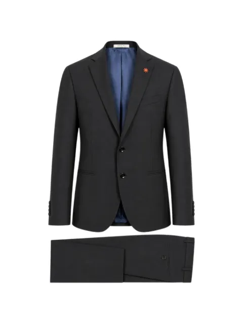Manuel Ritz single-breasted notched-lapels suit Black 2432A320918000099
