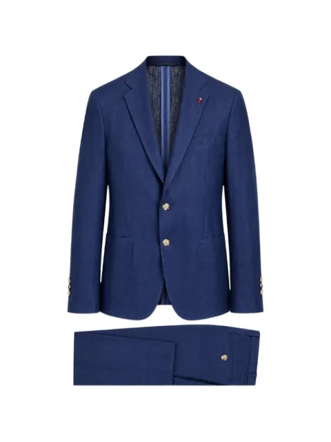 MULISH single-breasted notched-lapel suit Blue MERINIABS702
