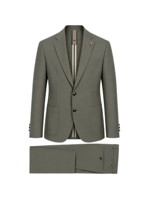 MULISH single-breasted pin-detail suit Green VERGAABS702