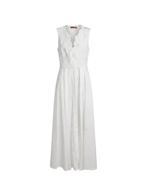 Ermanno Scervino lace-trimmed sleeveless maxi dress White D484Q301QDV