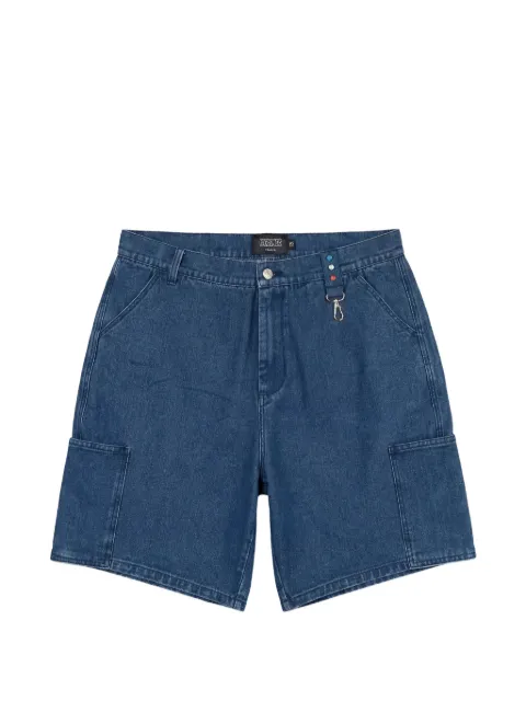 Pas de Mer PDM logo-patch denim cargo shorts Blue PDMSS2626