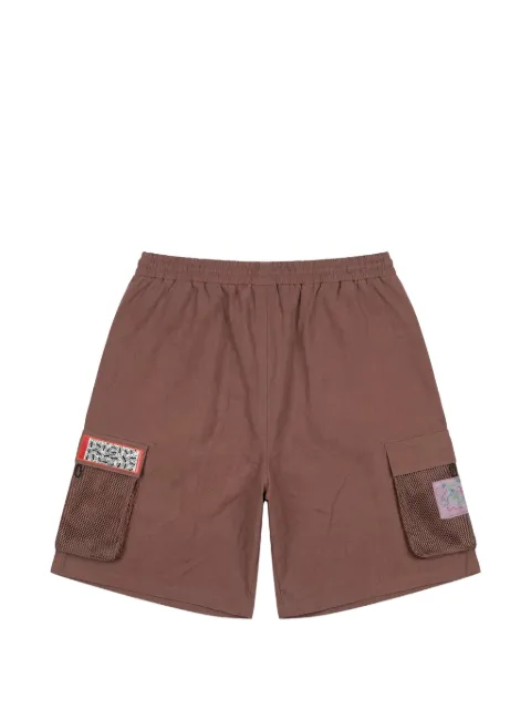 Pas de Mer Caterpillar mesh-pocket cotton cargo shorts Brown PDMSS2603