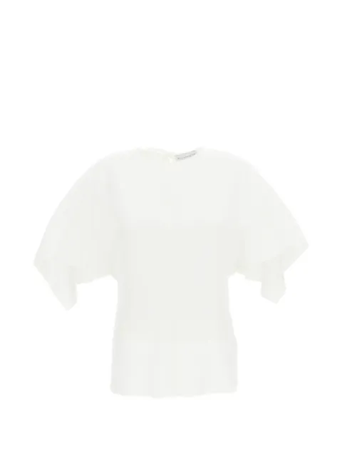 Stella McCartney batwing-sleeve asymmetric top White 6T03013FU302