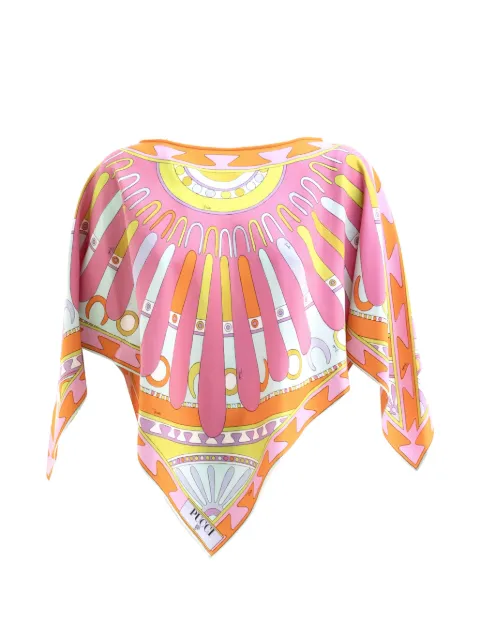 PUCCI Solei-print silk-twill kaftan Pink 6HRM956H893