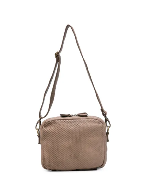 SOMMET Arlo Cobra scaled-effect leather shoulder bag Neutrals ARLOCOBRA