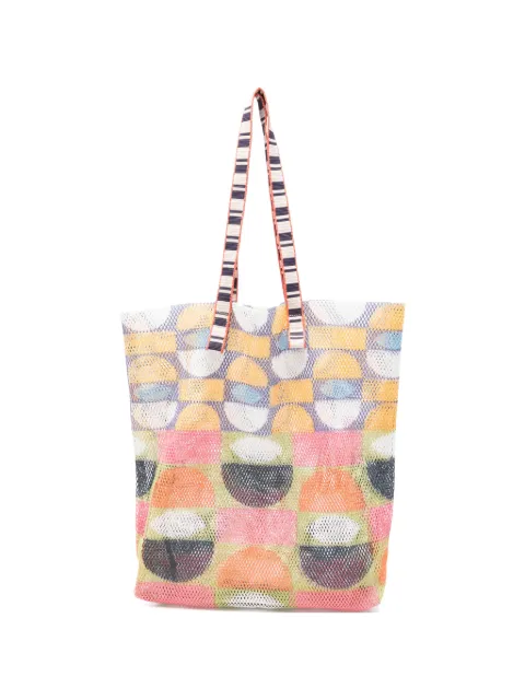 Épice Kanpur geometric-print mesh tote bag Pink KANPURB