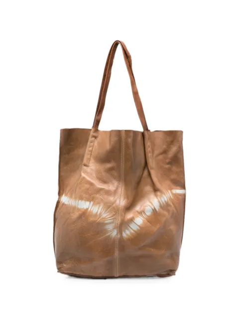 SOMMET Nara Tie-Dye leather shoulder bag Brown NARATIEDYE